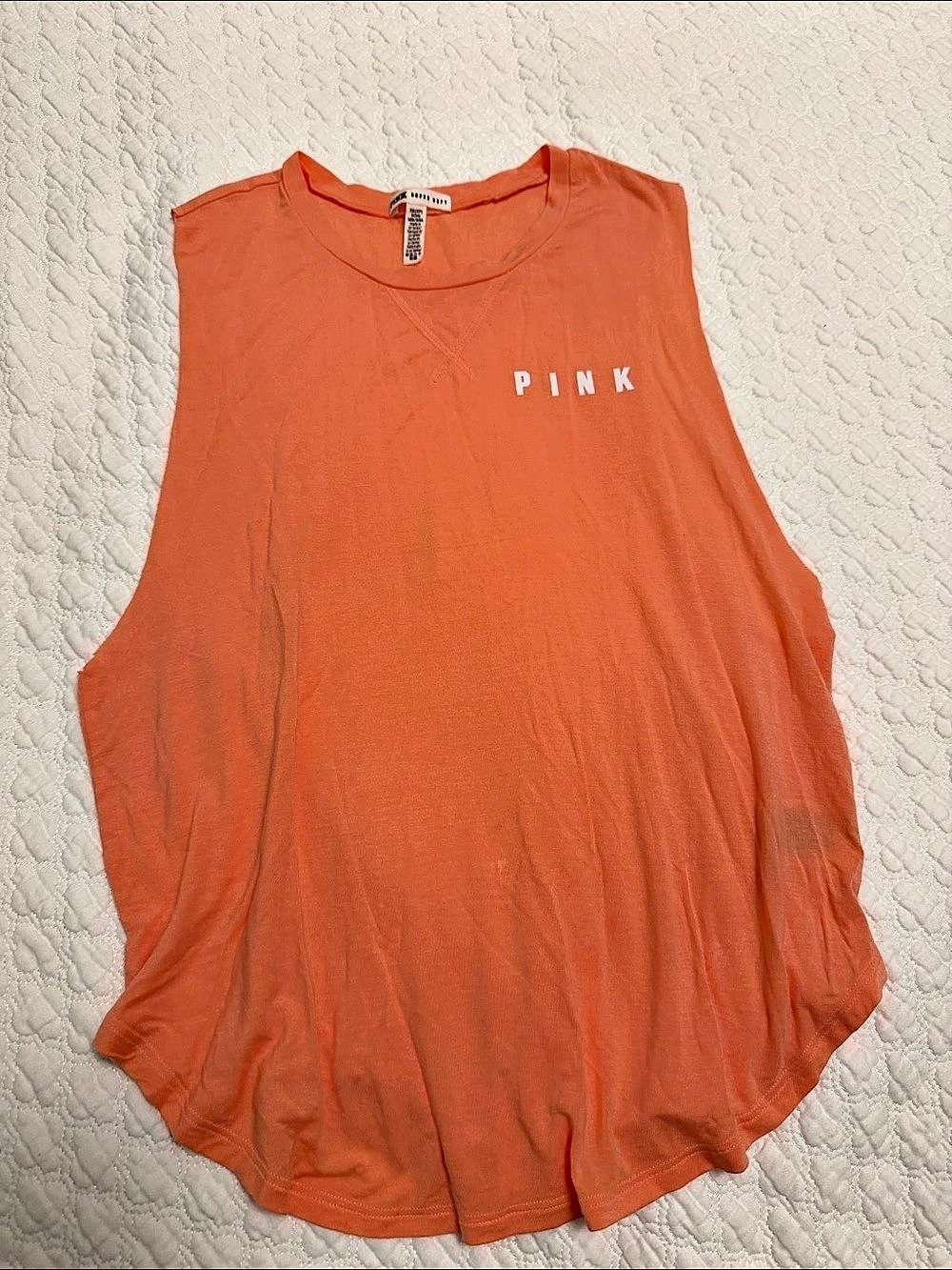 PINK Orange Muscle Tee Size XS
